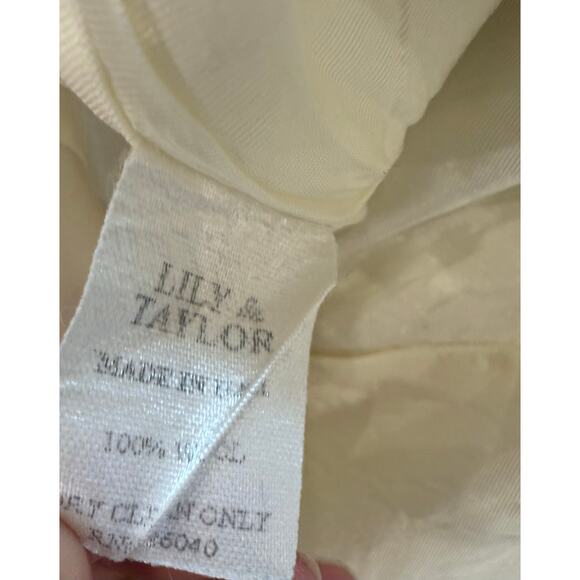 Vintage Lily & Taylor White Wool Button Up Coat 16 Wedding - Picture 4 of 8